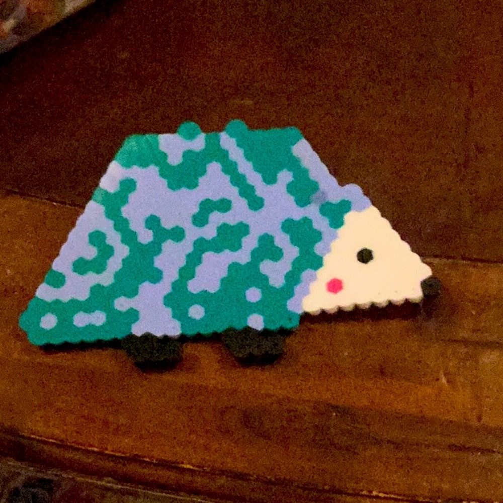 Colorful Beaded Hedgehog Decor